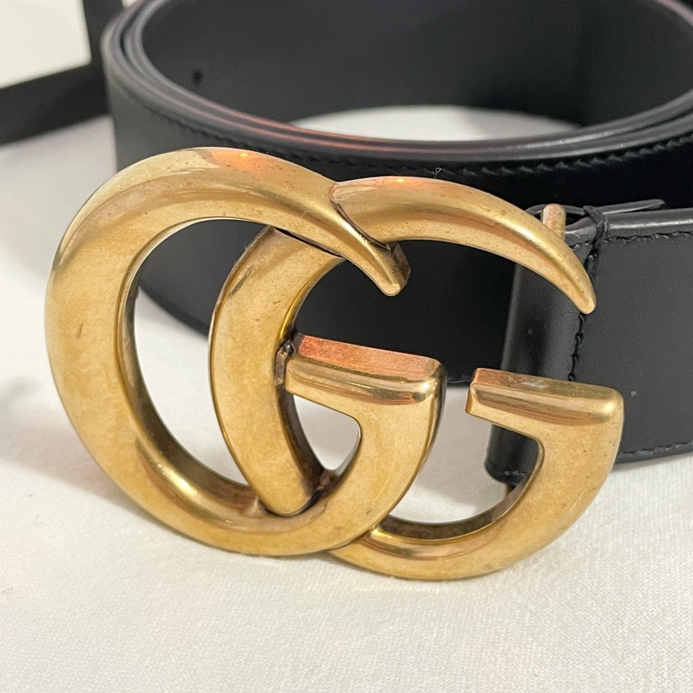 Authentic Gucci Double G Marmont Belt